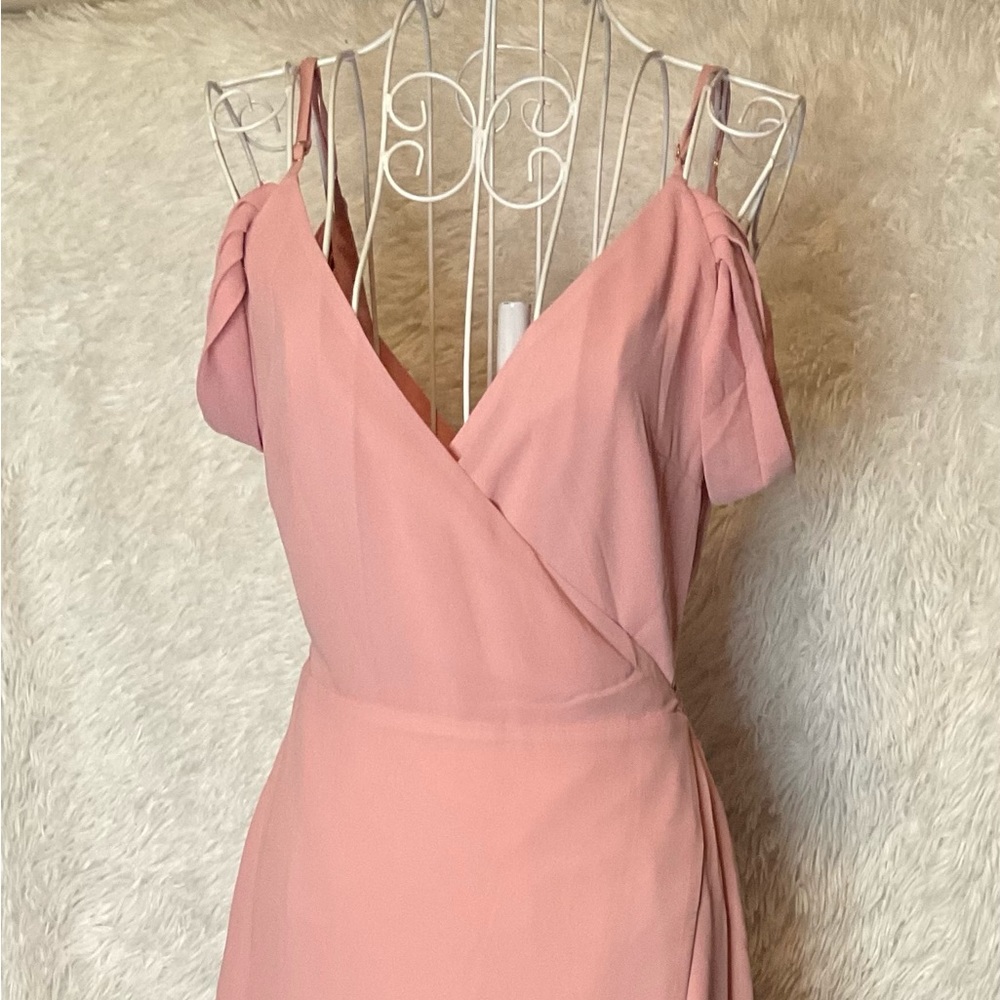 Lovers + Friends Tyler Midi Dress in Grapefruit Salmon Pink Women Size Small
